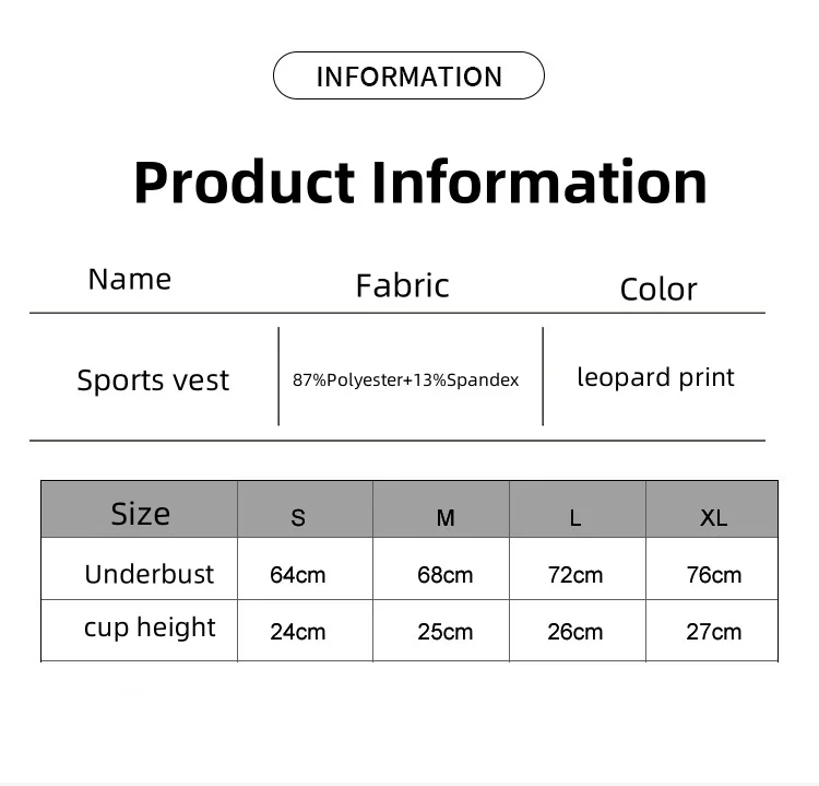 product wholesale new leopard print cross back fashion fashion gym plus size women sport vest yoga sports bra for girls fitness clothing-59