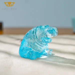 Crystal Hippopotamus Hippo Home Decor River Horse Sculpture Colorful