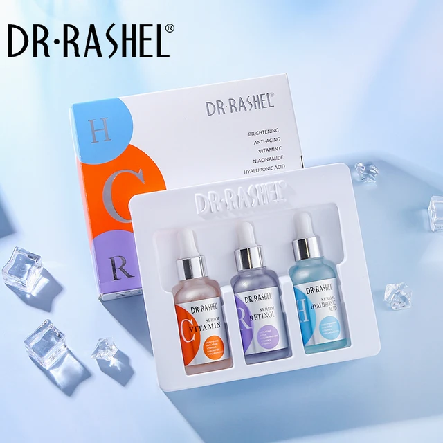 2021 Hot Selling DR RASHEL Anti-aging Moisturizing Vitamin C Facial Serum Set 3 Pack