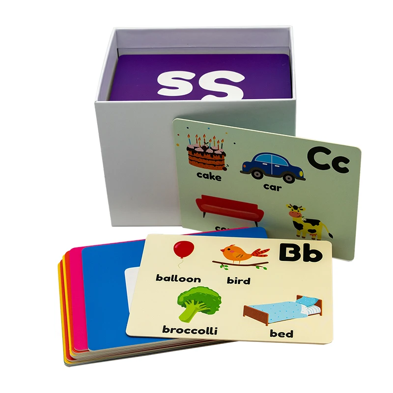 Customized Printed Alphabet Number Flash Cards For Children Custom