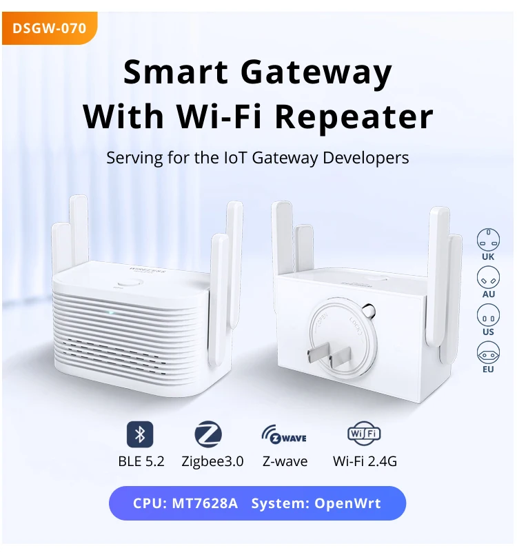 Dusun Programmable Smart Gateway Plug And Play Wifi Signal Range