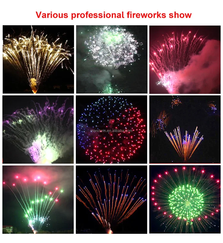 Chinese Factory 4 Inch Display Shells Fireworks 1.3g Professional Pyrotechnics 2 3 4 5 6 7 8 Inch Display Fireworks for Sale