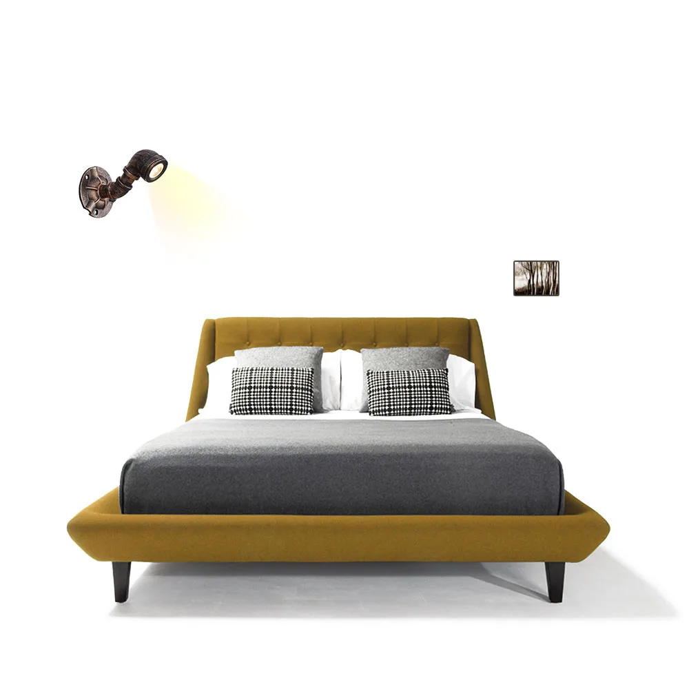 Decor bedroom living room indoor rustic iron wheel shaped water pipe wall light classic wall lamp