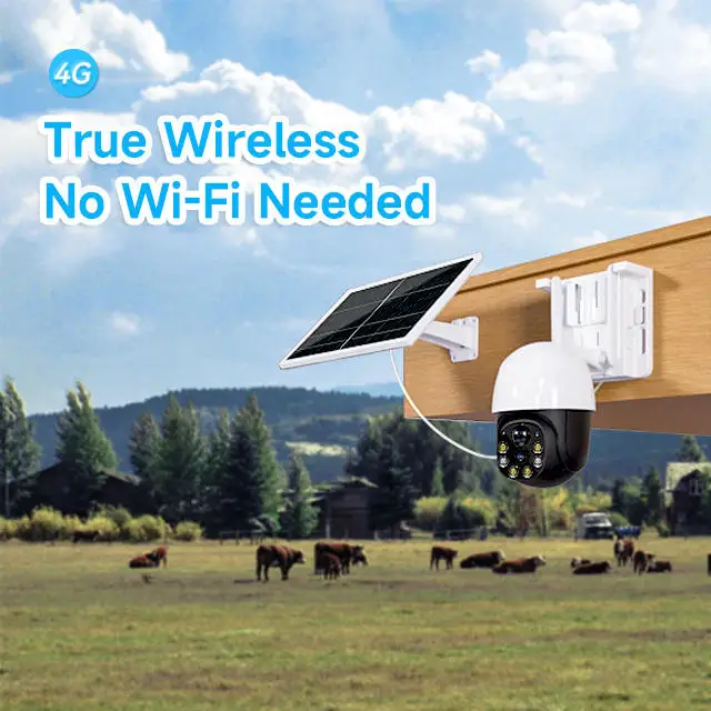 Solar Panel WiFi  CCTV PTZ Camera Outdoor  1080P Wireless Solar Security WiFi Battery Power Network Camera