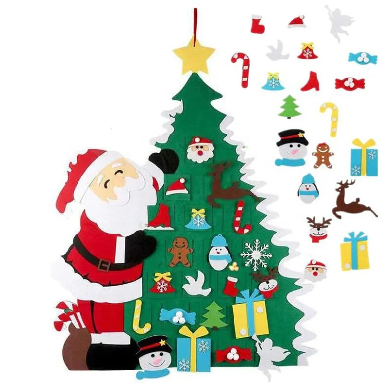 Árbol De Navidad De Fieltro De 100x80cm Para Niños,Adornos De Feliz Navidad  Para El Hogar,Ornamento De Navidad,Regalos De Año Nuevo,2023 - Buy Regalos  De Navidad Para Niños,Regalos De Año Nuevo Para Niños,Decoraciones