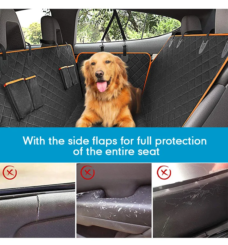 Wholesale foldable washable carrier quilted pet dog car seat cover for back seat factory