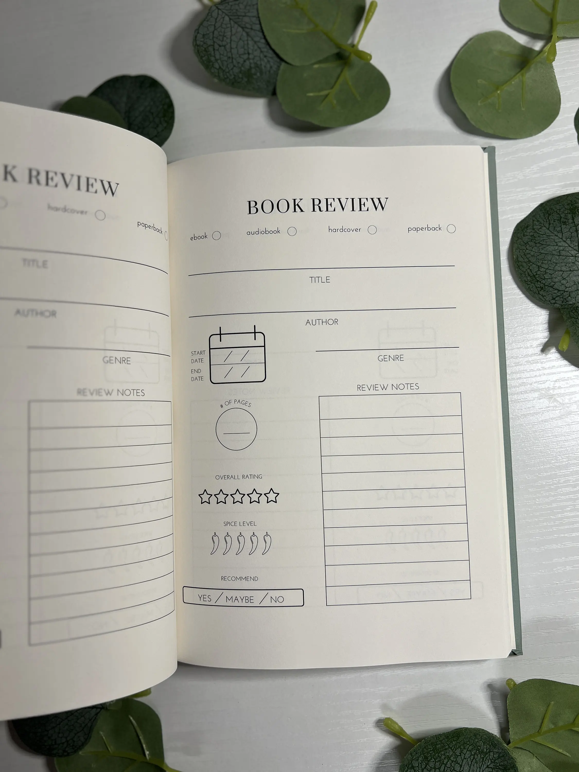LABON Hard Cover Paper A5 Custom Binding Notebook Reading Diary Journals A5 Reading Log Custom Logo Gift for Book Lovers