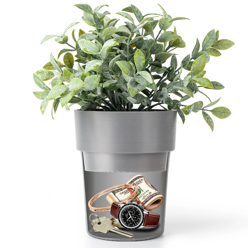 Hideaway Plant Stash Hider Secret Flower Pot Hidden Safe Hide a Key Outdoor Compartment Money