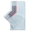 White with red/navy stripes