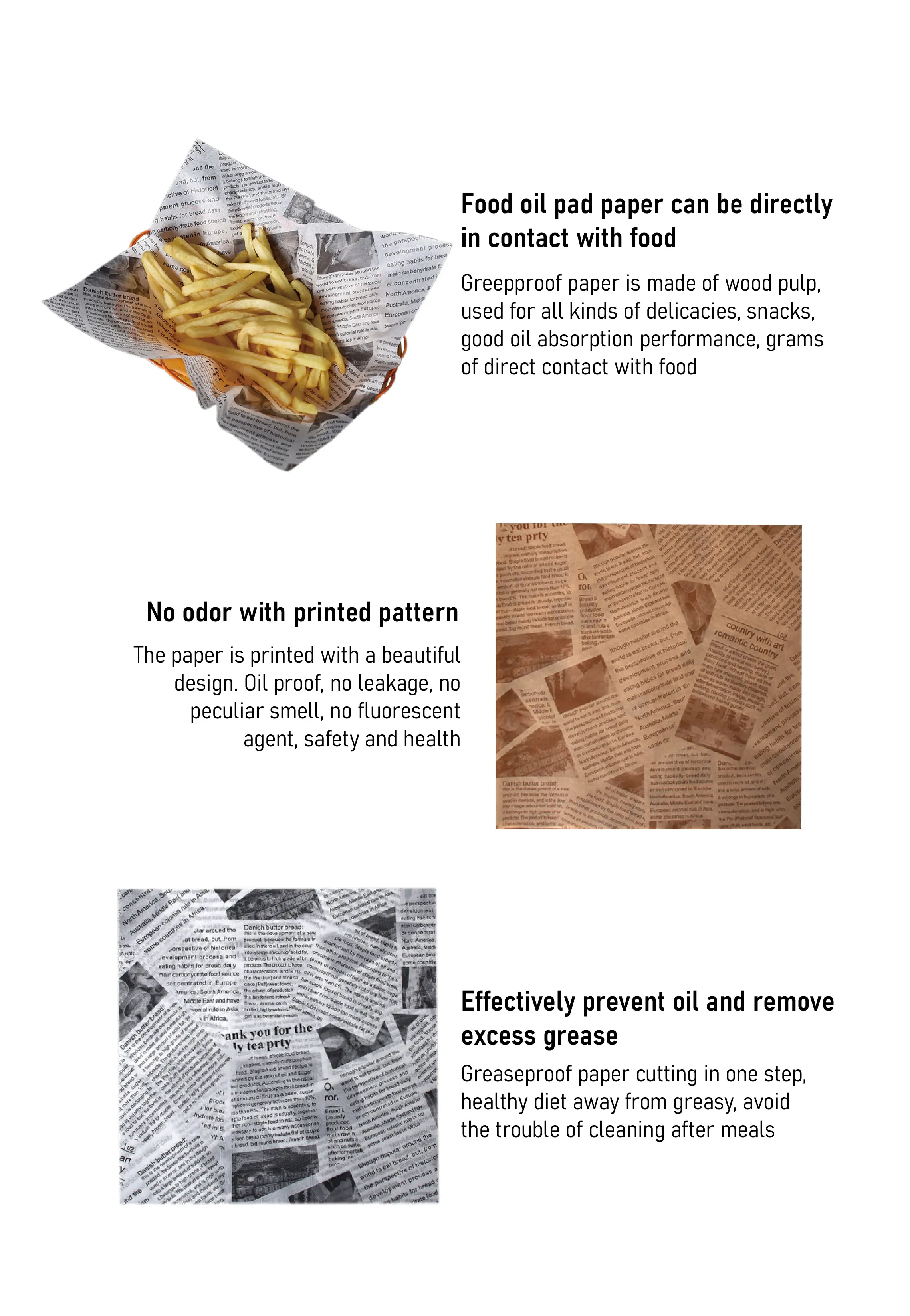 Disposable Picnic Wrap Paper Eco Friendly Grease Proof Sandwich Wrapping Paper Grease Proof Food