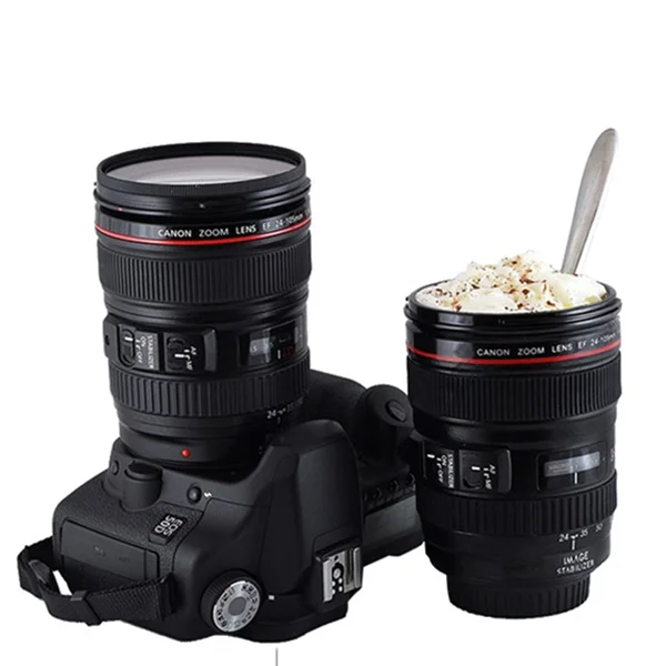 Logo Custom Three Generations of Lens Cups ABS Coffee Mugs Creative Simulation Camera Cup Plastic Lens Coffee Water Cup Gifts