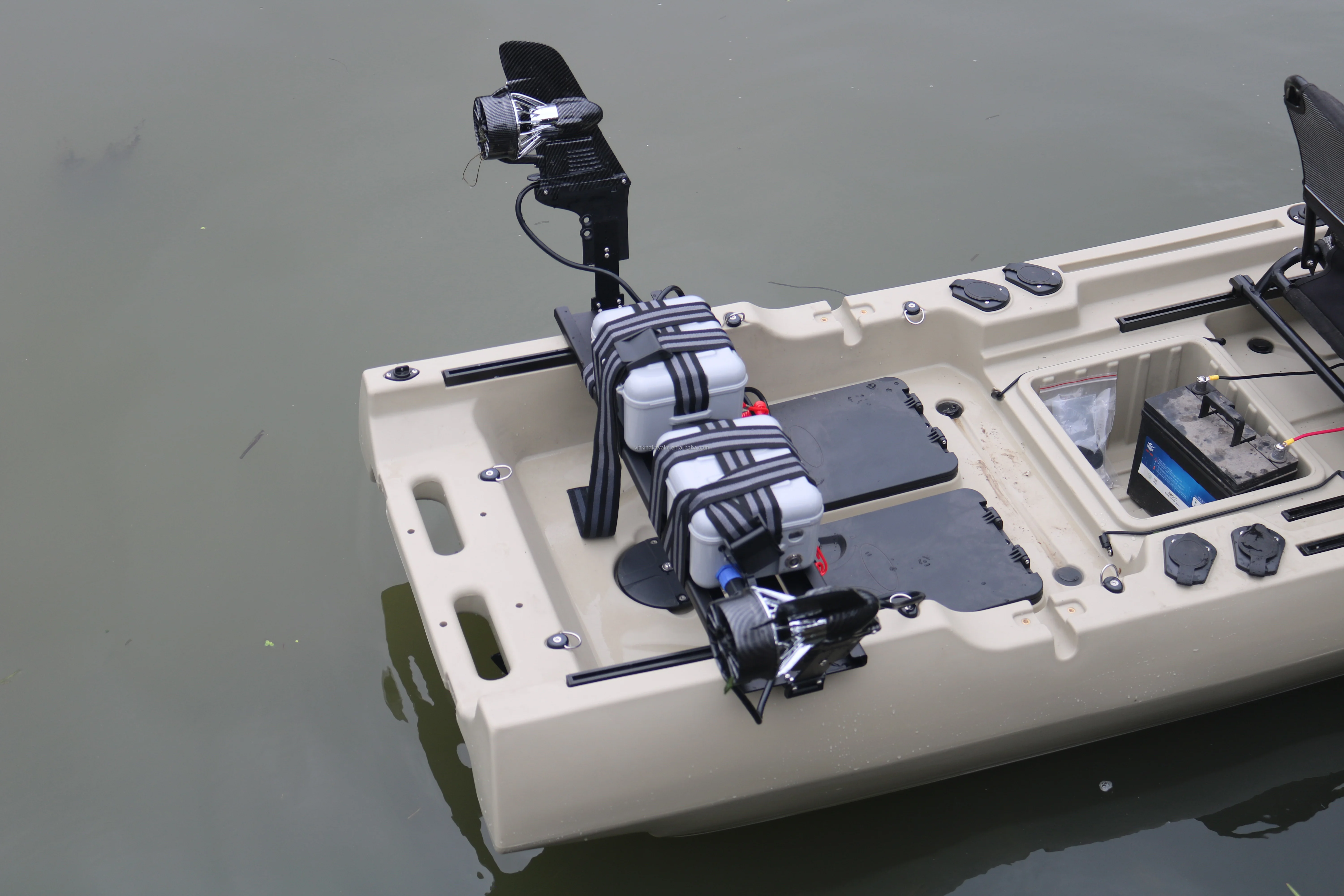 Vicking 12.5ft 1 Person Wholesale Sit On Top Electric Motor Kayak Fishing Foot Pedal Drive Kayak