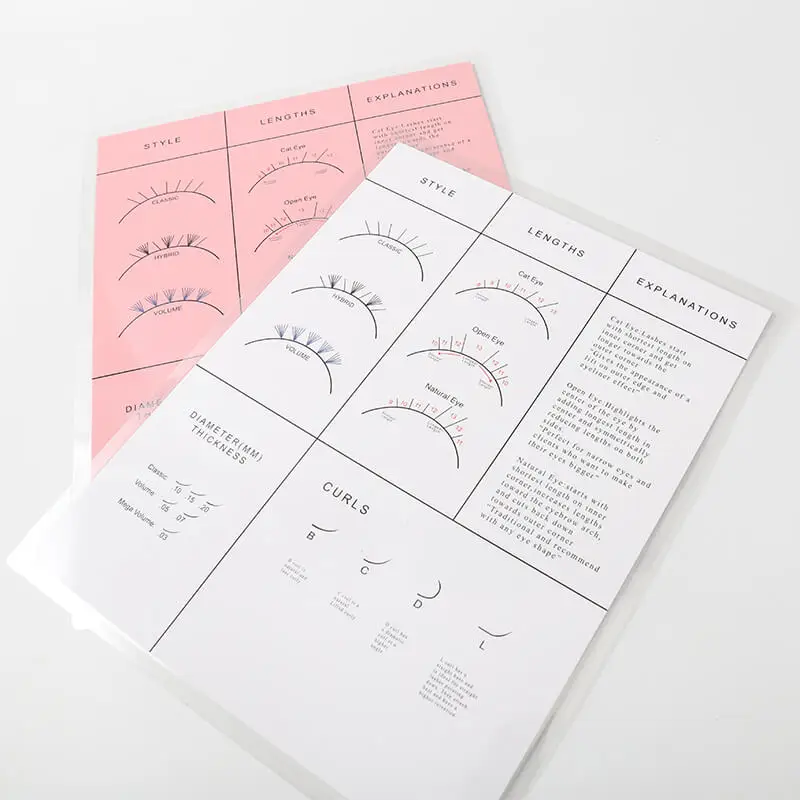 Lash Mapping Chart Guide Training Dimension Chart For Lash Extensin 