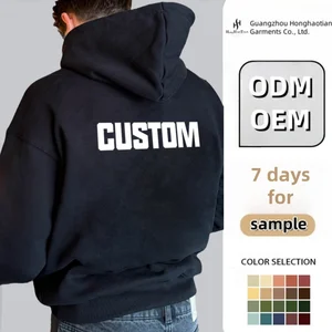 Custom Heavyweight Hoodies Boxy Fit Pullover Cotton Fleece Double Layer Hoodie Sweatshirts Hoodies for Mens