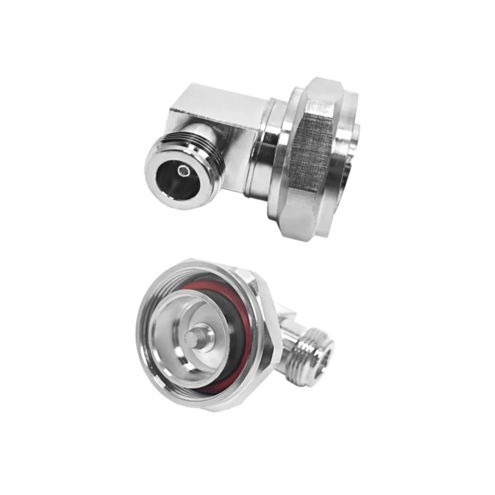 50ohm Adapter Electrical Rf Coaxial 7/16 DIN Male Connector to N Female Right Angle RF Connector Adapter