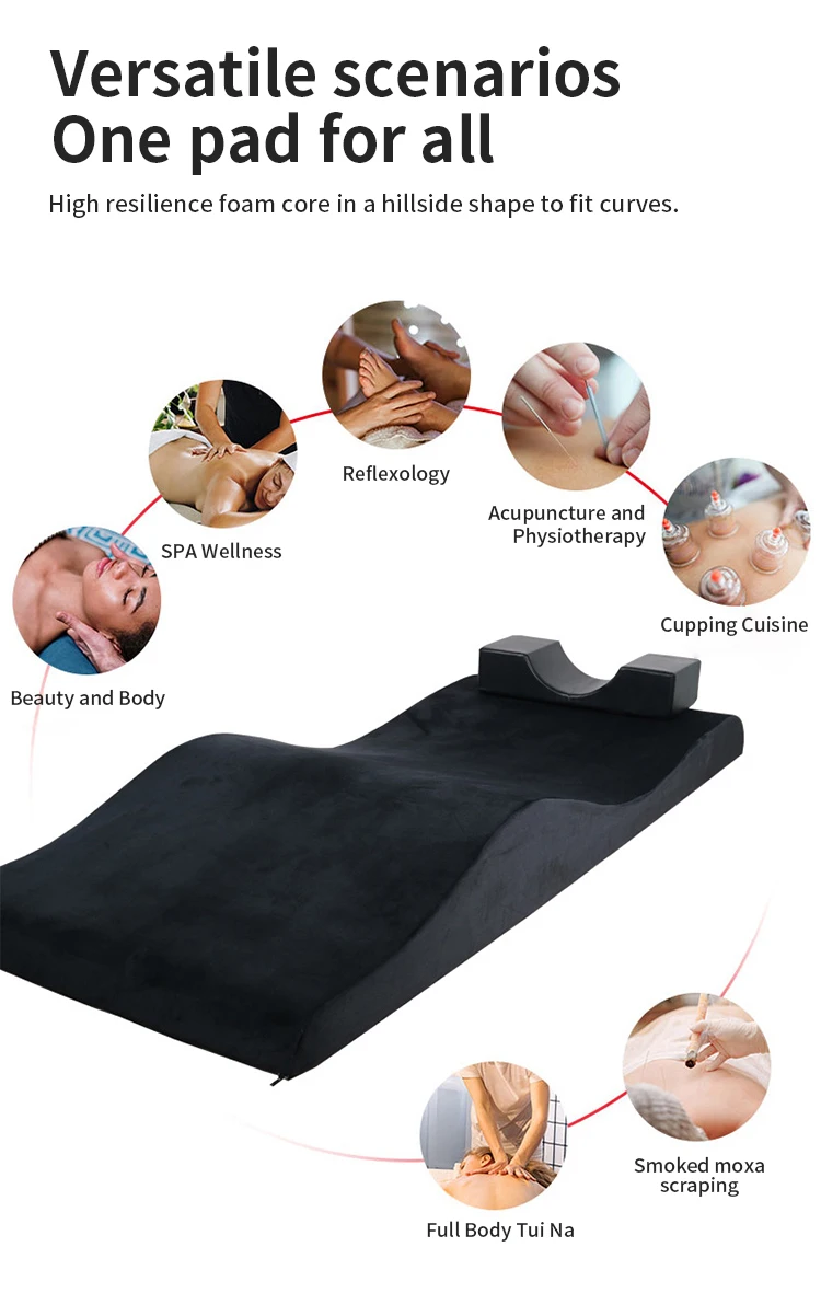 Oem Curved Mattress Topper For Lash Bed Foam Beauty Salon Lash Bed