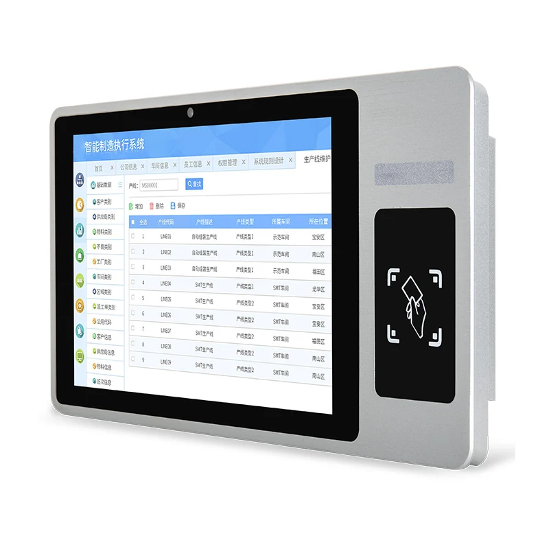 Touchthink Industrial Android Panel Pc with Ic Card Reader Rfid Card Reader Biometric Fingerprint Recognition Device