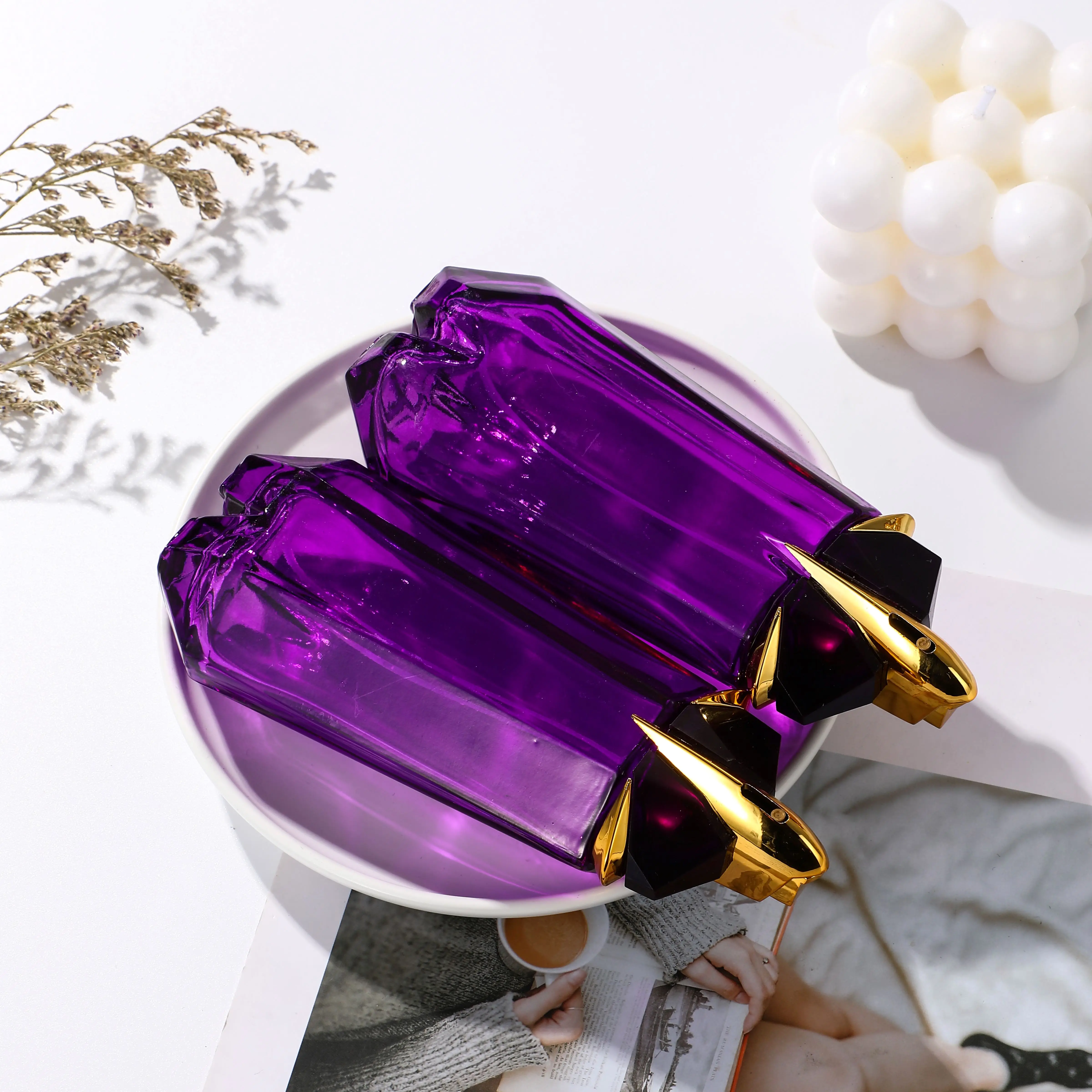 100ml Empty Perfume Bottles Colored Glass Bottle With Packing And Metal