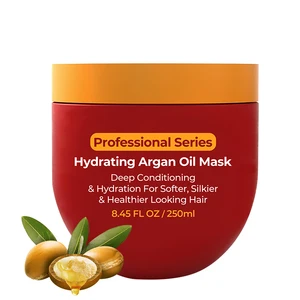 Premium Argan Oil Hydrating Hair Mask Cream Moisturizing Anti-Breakage UV Protection & Organic Shea Butter Vitamin E Keratin