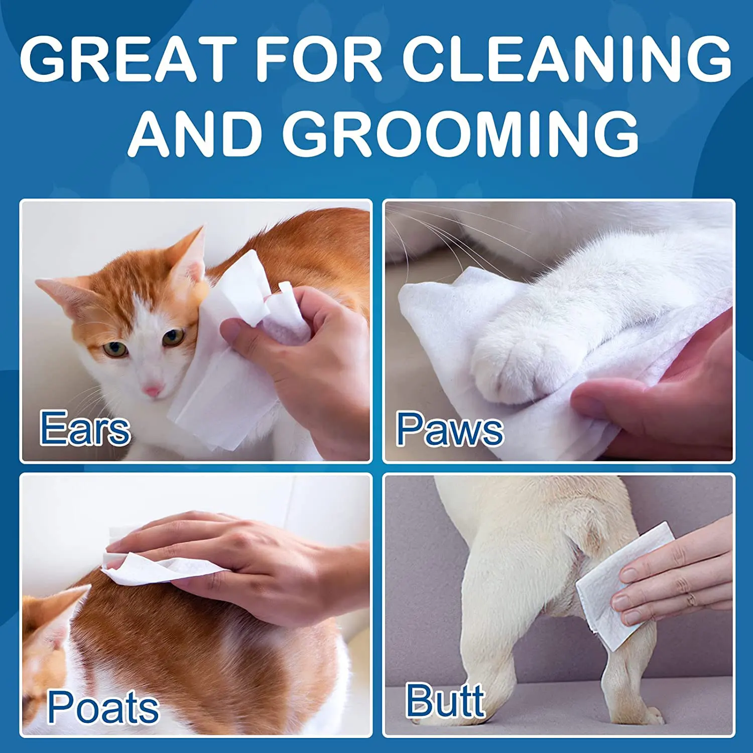 Factory Price Organic Bamboo Pet Eye Cleaning Wet Wipes Dog Cat Soft