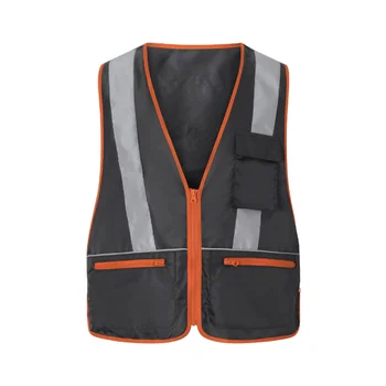 Hi Vis Mesh Vest Custom Logo Reflective Road High Visibility Safety Workwear for Construction Workers