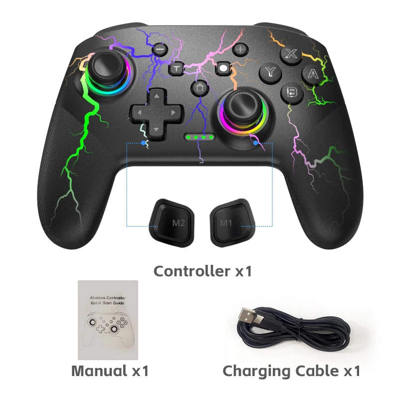 Data Frog S80 Thunder Colour Game Controller For Ns/switch Lite/oled/pc ...