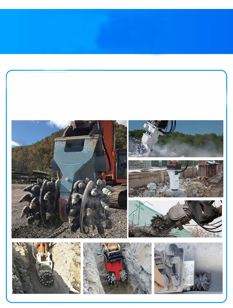 Factory Price Trenching Drum Cutter Machines Crawler Excavator Drum Cutter for Construction