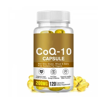 OEM Label Ubiquinol Supports Heart Health CoQ10 Supplement 200 mg Coenzyme CoQ 10 Capsules