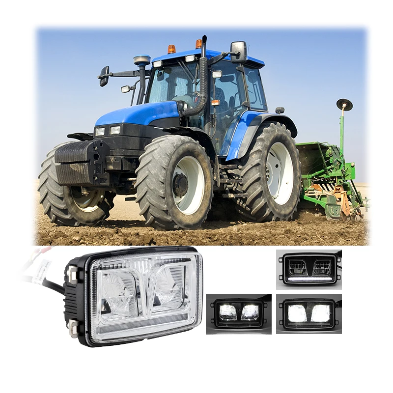 ECE R149 John Dee-re Tractor 3 X 5'' Aluminum LED Headlamp with High 6000K Low Beam New Condition Includes Parking Light