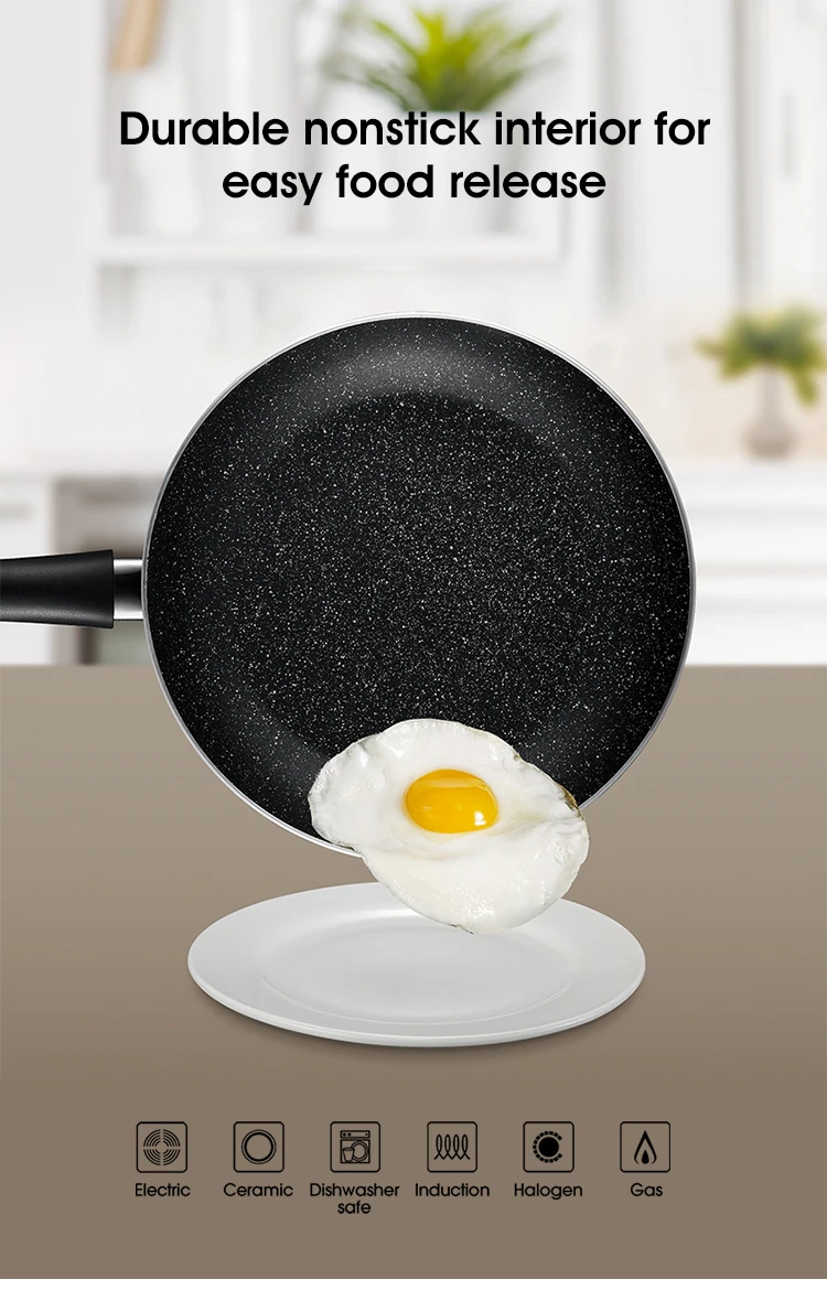 Asd 20-28cm High Temperature Paint Frying Pan Without Lid Non Stick ...