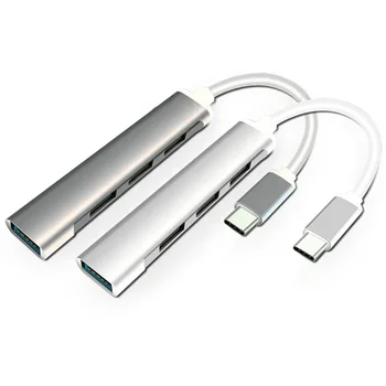 Alternative view of 4 Port USB 3.0 Hub Multi-port USB Hub Type C to USB Splitter for PC Computer Accessories