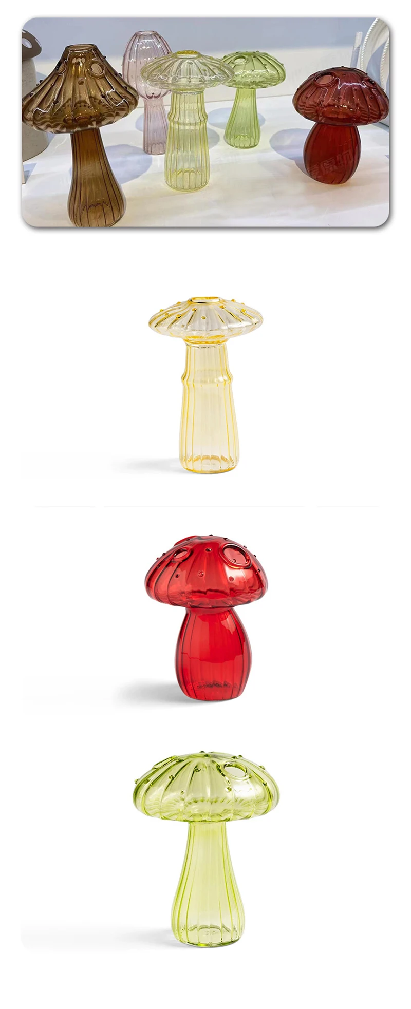 Mushroom Aromatherapy Bottle: Creative And Minimalist Glass Vase For ...