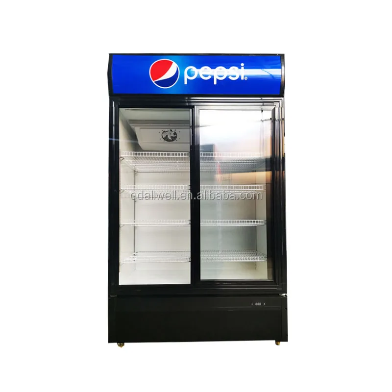 ディスプレイクーラー　冷蔵庫　ショーケース　ドリンク 288Lシングルドア業務用ガラスディスプレイショーケースドリンク