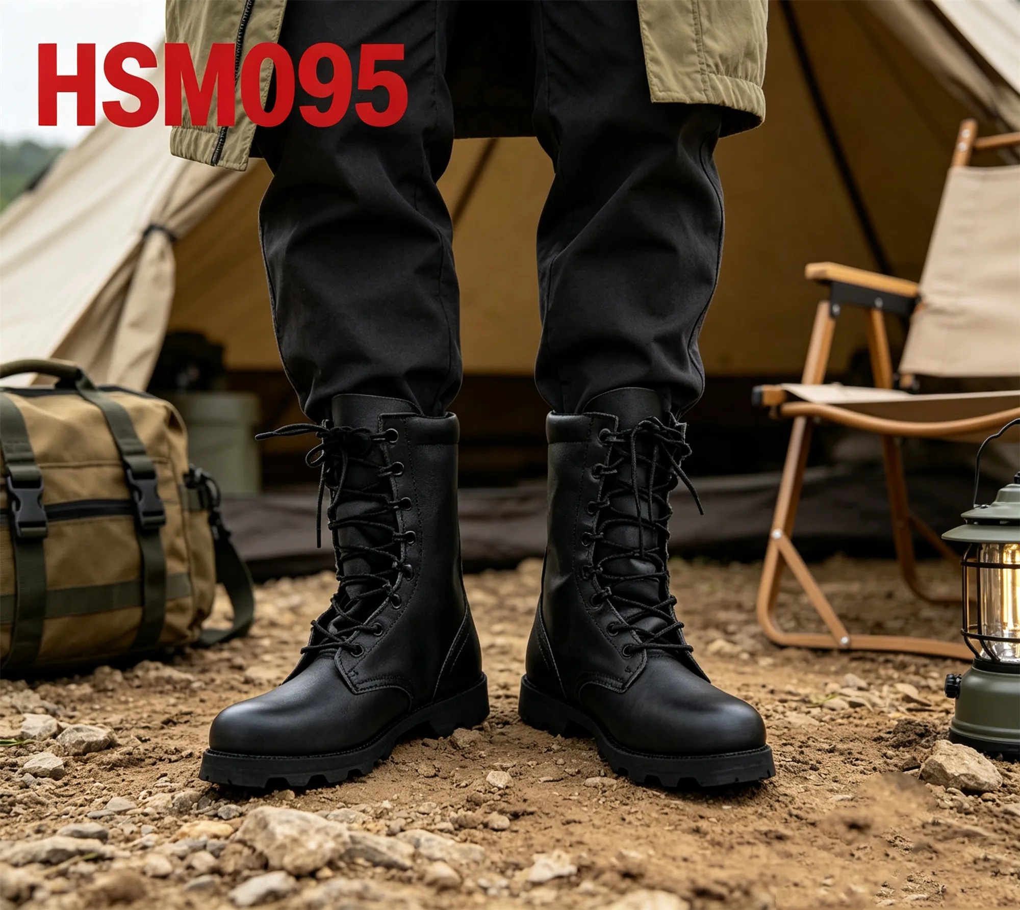 XYM,Mountain Hiking Vulcanized Rubber Sole Hua Singh Marching Boots One Pair Available Full Grain Leather Hiking Boots HSM095