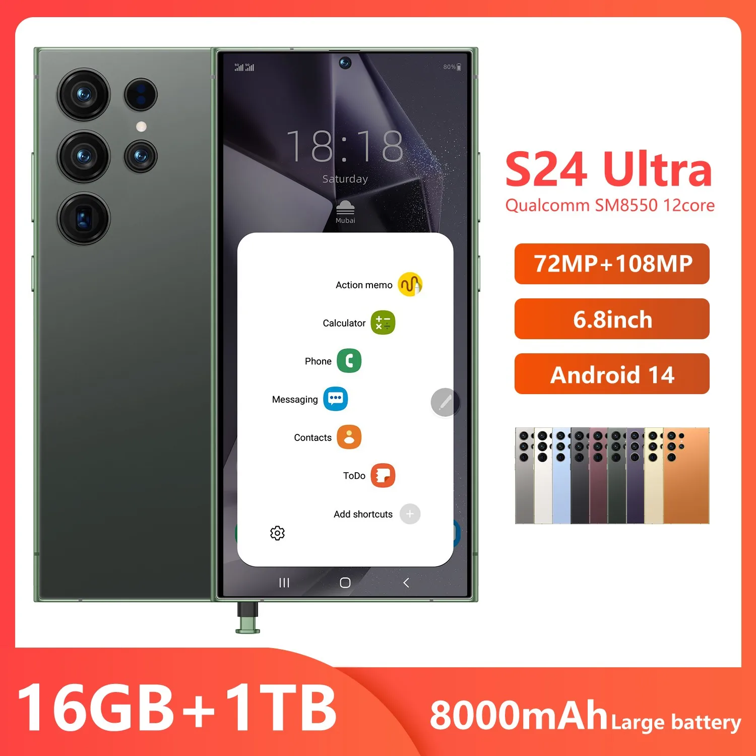 Original Samsung S24 Ultra 5G Smartphone 16GB+1TB Dual SIM Global Version Mobile Phone 5