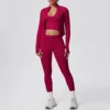 red jacket+pants+bra