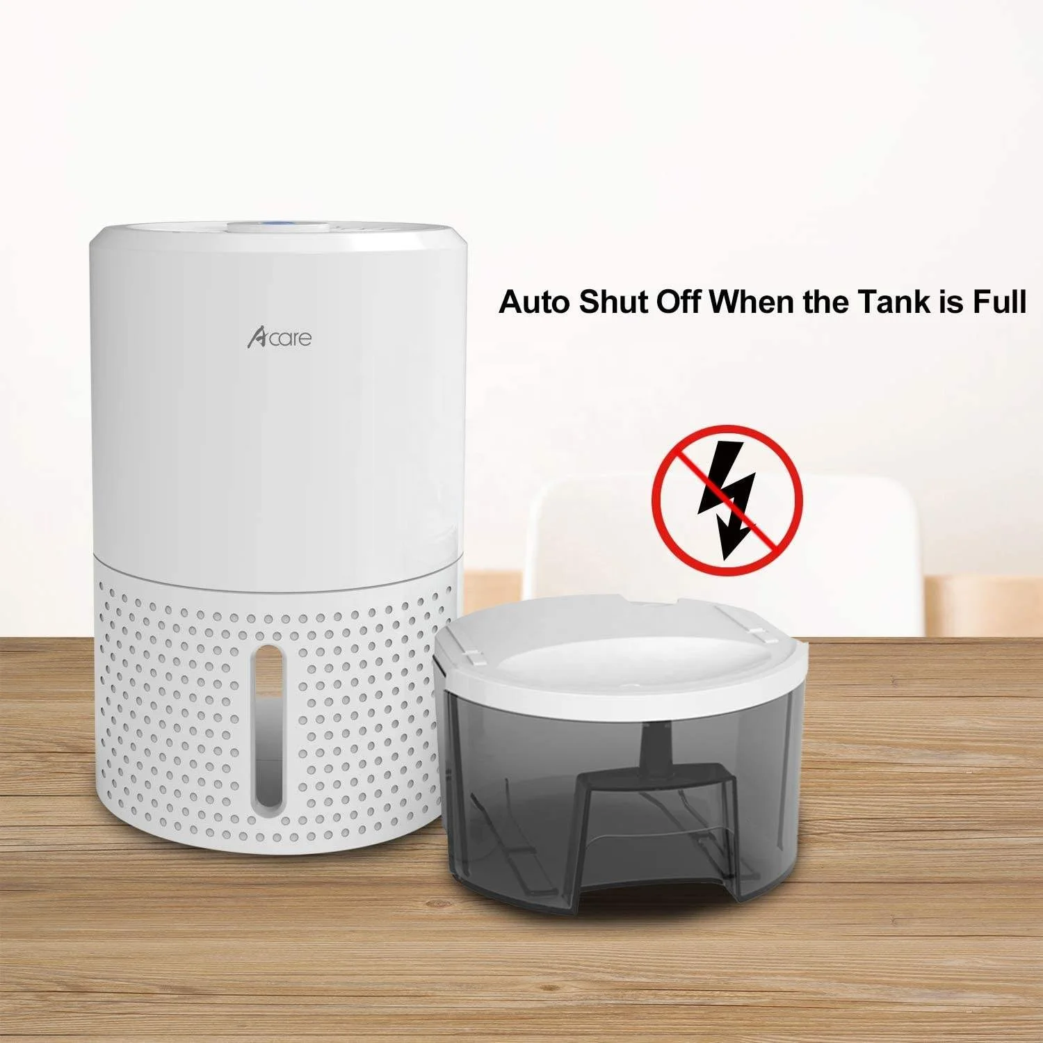 Modern White Dehumidifier with Top Air Outlet Compact Size Low-Noise Performance Ideal for Small Bedrooms Closets and Bathrooms 7