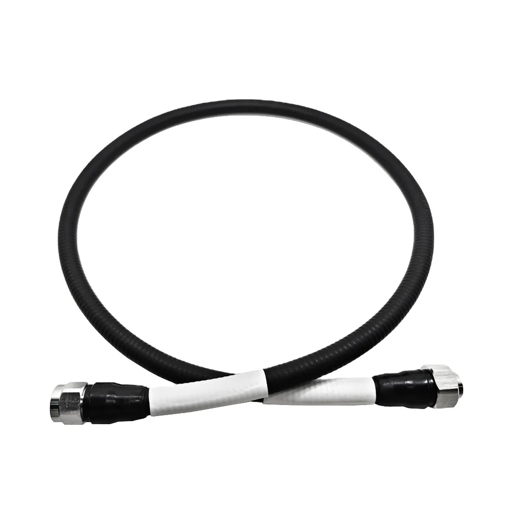 موصل محوري راديوي (RF) من النوع ٤.٣-١٠ MINI DIN ذكري إلى موصل N ذكري لتجميع كابل ١/٢ بوصة فائق المرونة