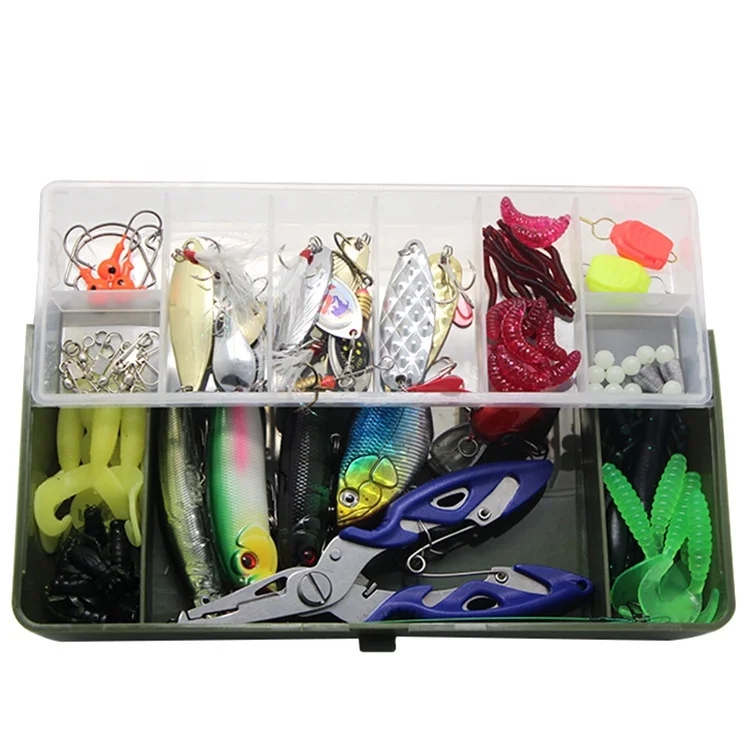 CCOFC 101pcs Fishing Lures Set with Box, Bionic Ghana