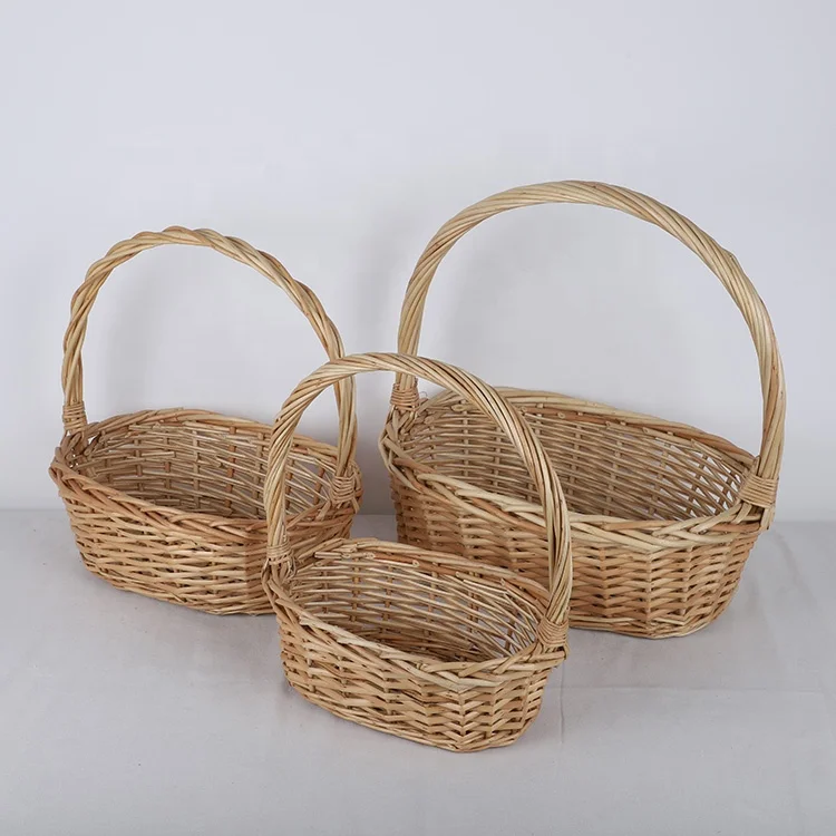 Manufacturer direct supplied half wicker flower baskets split willow ...