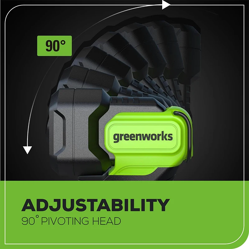 Kit torcia a LED Greenworks da 24 V, 200 lm, luce portatile, senza fili, luce da lavoro ad alta intensità, solo utensile [Classe energetica A++]_voghion.com