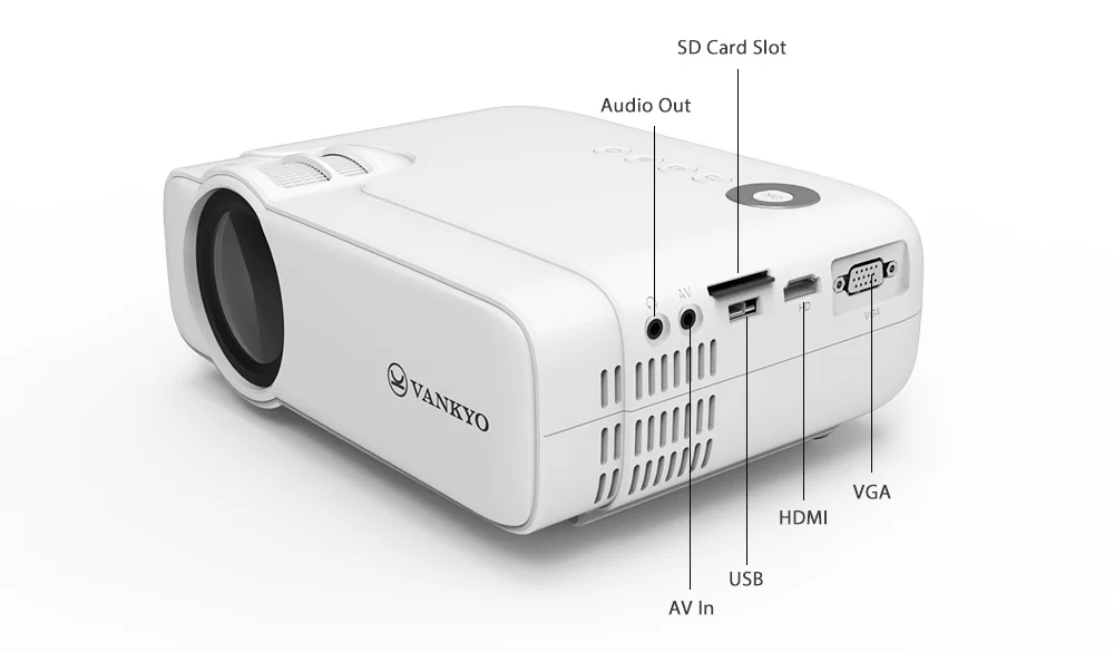 Vankyo Leisure 430 Projector 236" 50,000 Hours 1080p Hifi Builtin