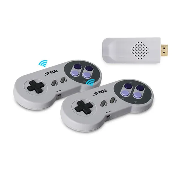 Console Game Stick Mini Game Box SF900 + 2 Controles Wireless (Com