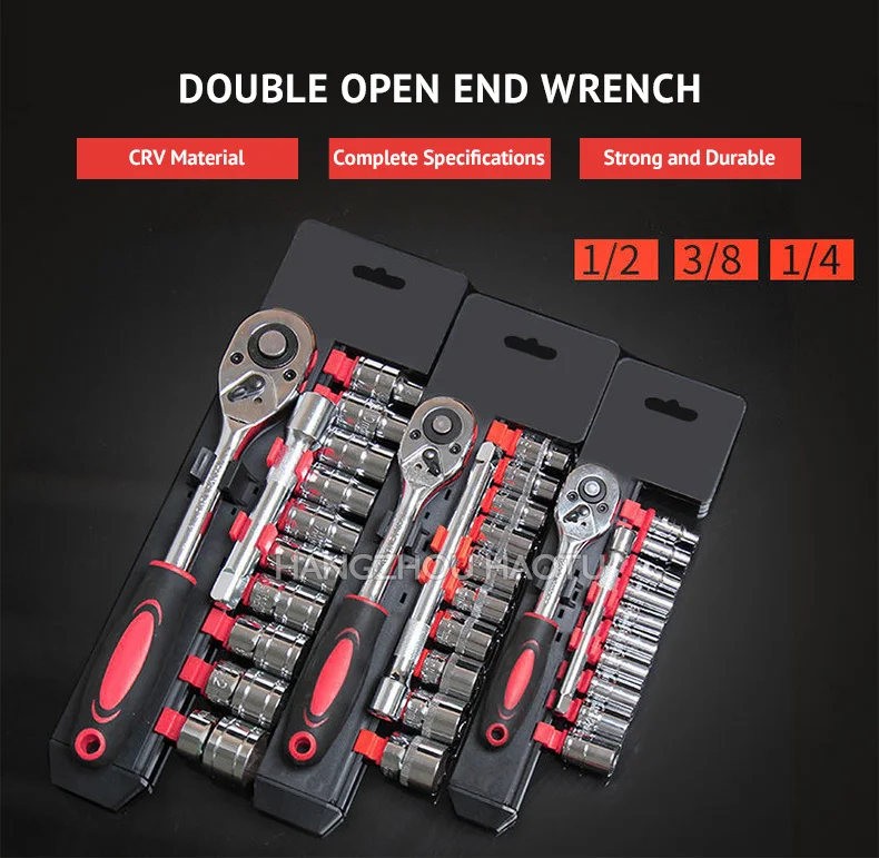12pcs Car Repair Tool Hex 1/2 1/4 3/8 Drive Ratchet Spanner Wrench ...