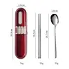 [Red bottom box] spoon chopsticks two-piece set