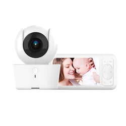 Белая видеоняня с экраном 5,0 дюйма, Двухсторонняя аудиосвязь, функция Vox, Wi-Fi камера, видеоняня, камера с ночным видением