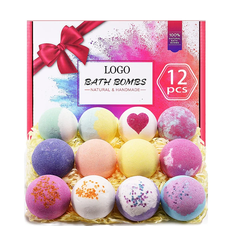 Amazon hot sales Bath Bombs Handmade Bath Bomb Gift Set Rich in Shea Butter Festival Birthday Gifts Bath salt ball