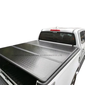 SJ Factory Car accessories hard tri fold tonneau cover for hilux ranger triton L200 navara np300 4x4