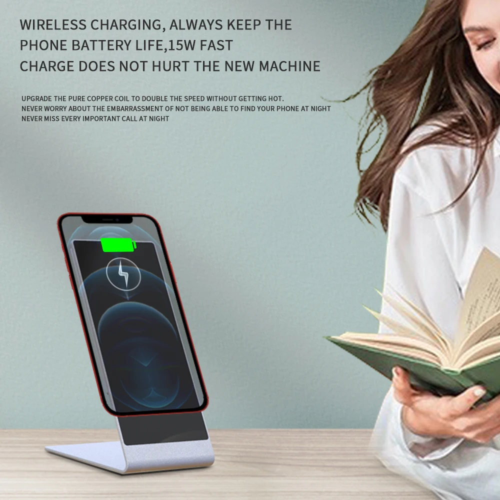 2021 New Product Non-Slip Wireless Magnet Charger Wireless Portable Wireless Charger Magnet