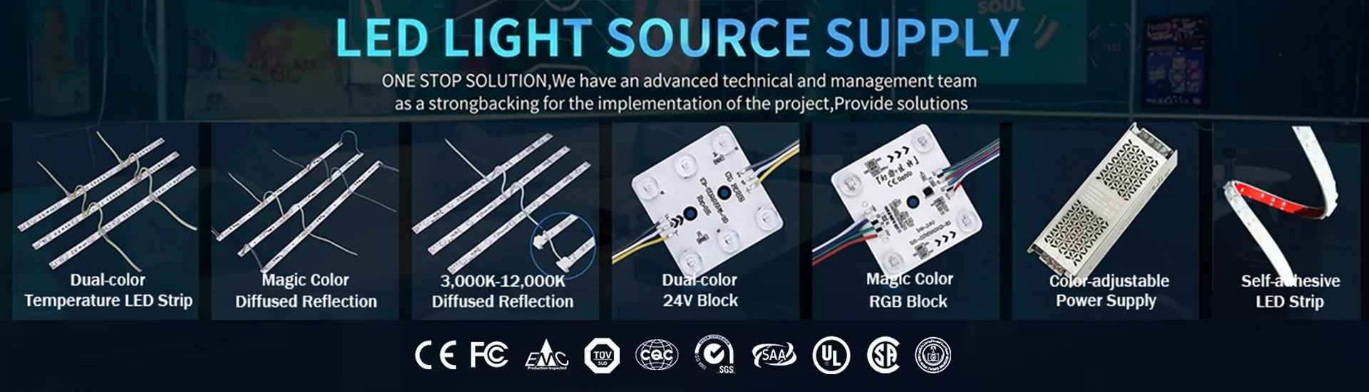 product high bright warm light 220v high brightness 8 pieces block chain diffuse reflection led modules for light box decoration-1